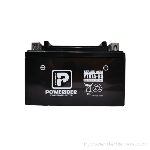 12V 6AH YTX7A-BS MF Batterie de démarreur de moto de plomb MF